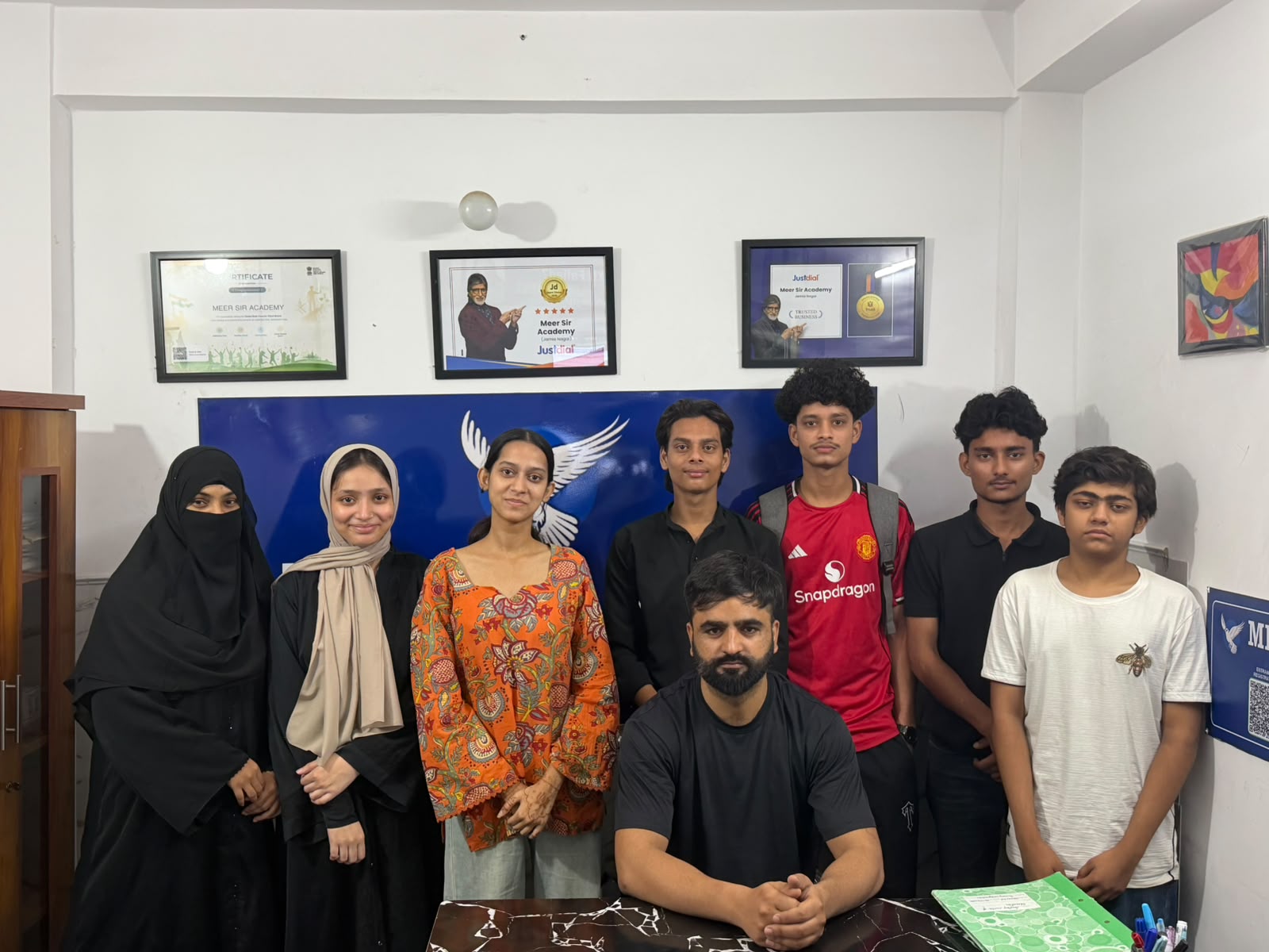 Students and faculty at Meer Sir Academy