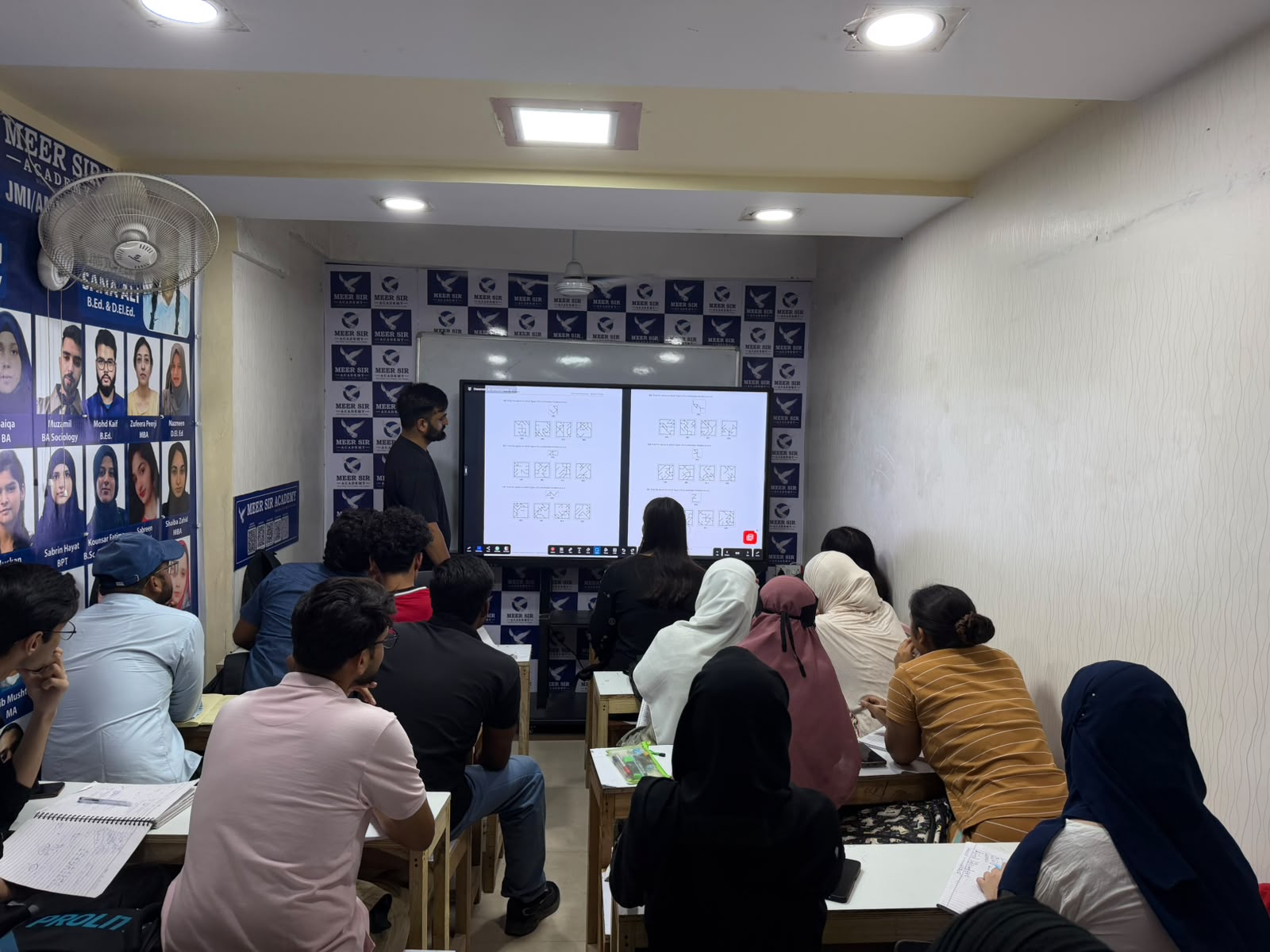Classroom learning at Meer Sir Academy